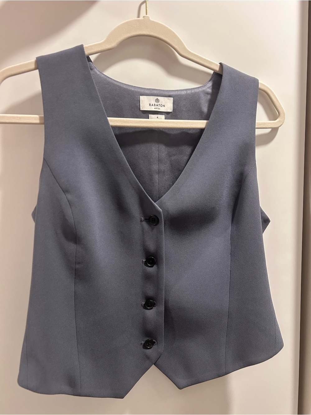 Aritzia Babaton Deniro Vest - Mirror Crepe | Vintage Navy